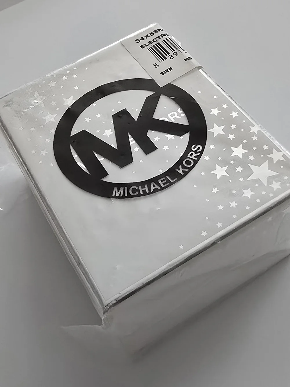 MICHAEL KORS Mini Mercer Bag Charm Keychain Electric Blue Saffiano
